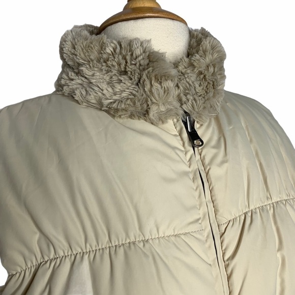 Dylan By True Grit Sherpa Quilted Vest Tan Medium - Picture 2 of 5